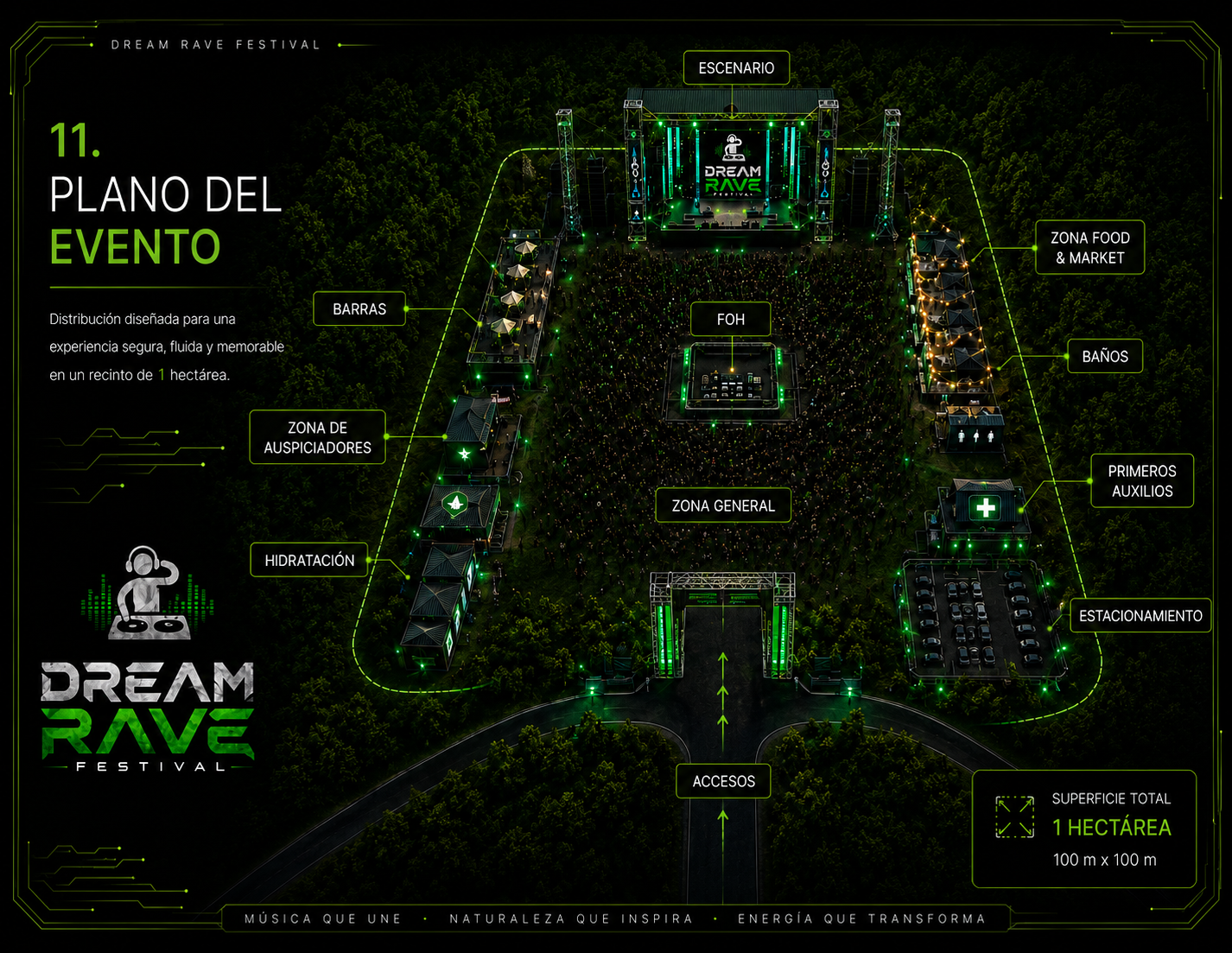 Plano o referencia territorial de Dream Rave Festival